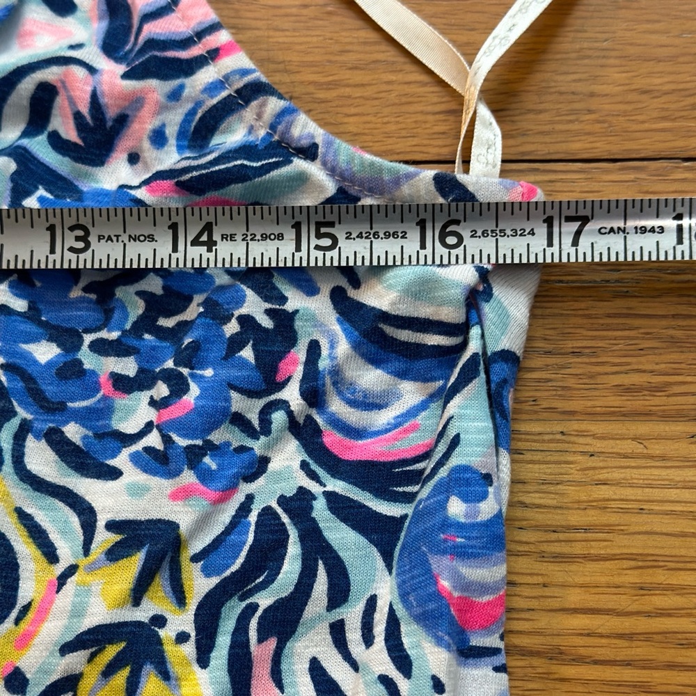 Lilly Pulitzer Medium cover up Shay Dress "Multi So Sofishticated" PTP 17" - Picture 6 of 8